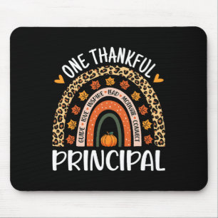 Tapis De Souris Merci Principal Thanksgiving Rainbow Leopard Pr