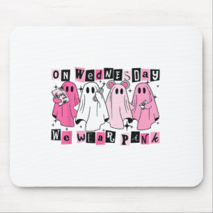 Tapis De Souris Mercredi, Nous Portons Un Joli Fantôme Rose Hallow