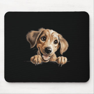 Tapis De Souris Mère Chien Sloughi Papa Regardant Chiot