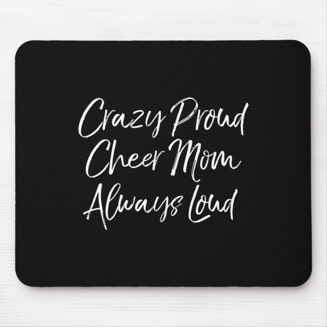 Tapis De Souris Mère de comp de cheer drôle folle de fierté Maman  (Devant)
