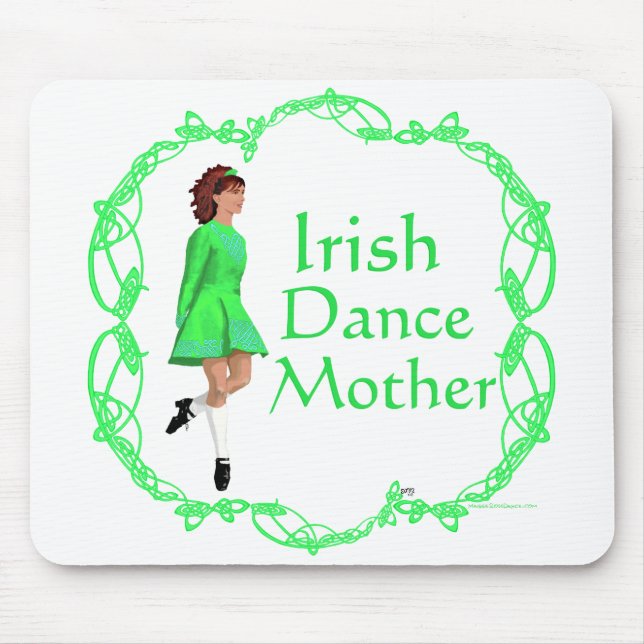 Tapis De Souris Mère de danse step Irlandaise - Vert (Devant)