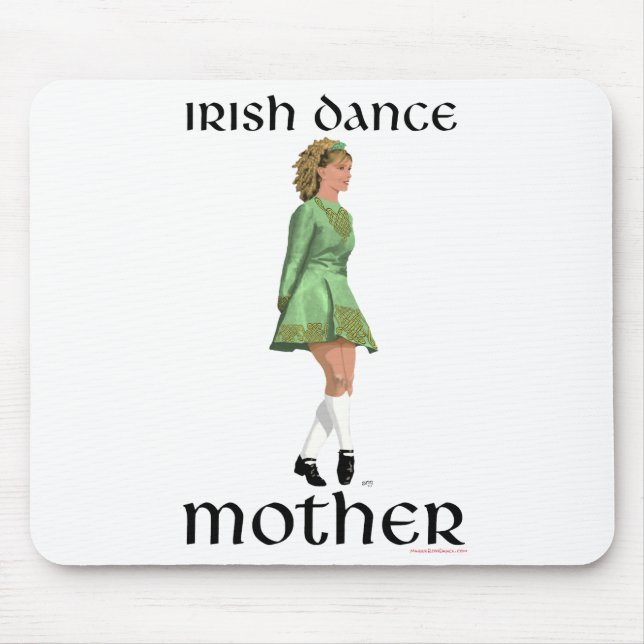 Tapis De Souris Mère de danse step Irlandaise - Vert (Devant)