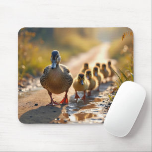 Tapis De Souris Mère Mallard Canard Avec Collier