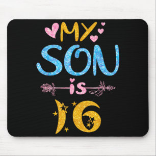 Tapis De Souris Mère père maman papa joyeux anniversaire fils a 16