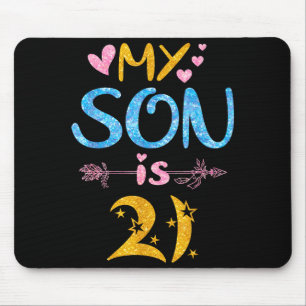 Tapis De Souris Mère père maman papa joyeux anniversaire fils a 21