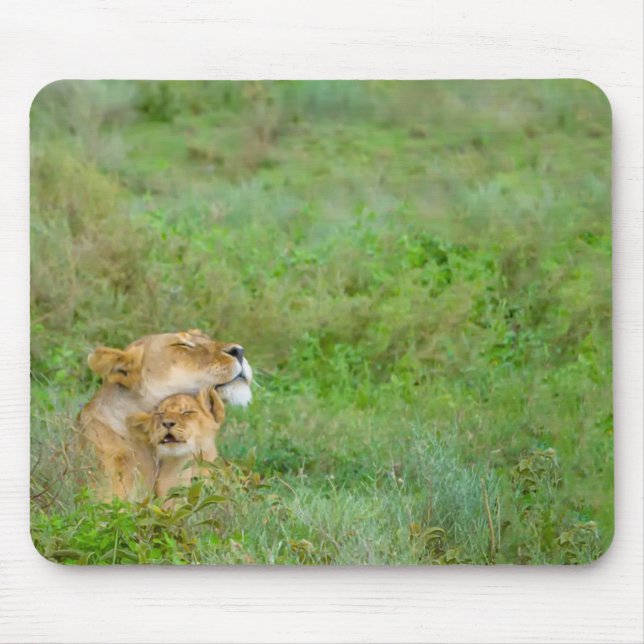 Tapis De Souris Mère's Love Lioness & Baby Mousepad (Devant)