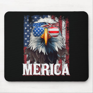 Tapis De Souris Merica - Aigle De Liberté Patriotique Usa - 4e De