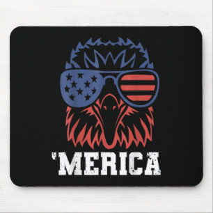 Tapis De Souris Merica Drapeau États-Unis Chasseurs Ld Eagle Patri