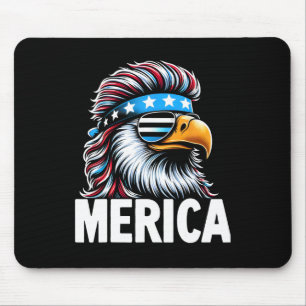 Tapis De Souris Merica Eagle Mullet Sungles États-Unis Drapeau amé