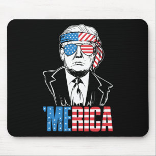 Tapis De Souris Merica Trump 4 juillet heureux Trump Drapeau améri