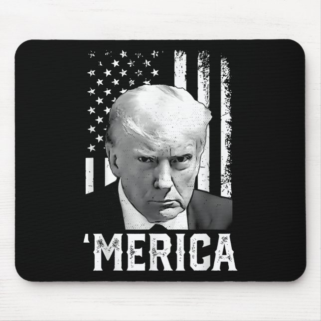 Tapis De Souris Merica Trump 4 juillet heureux Trump Drapeau améri (Devant)
