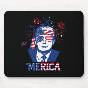 Tapis De Souris Merica Trump 4 juillet heureux Trump Drapeau améri