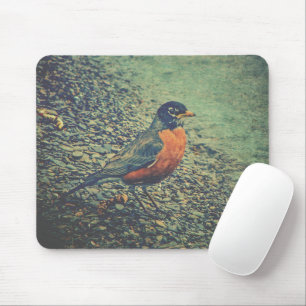 Tapis De Souris Merle américain oiseau nature