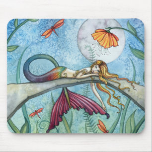 Tapis De Souris Mermaid Art au bord de l'étang
