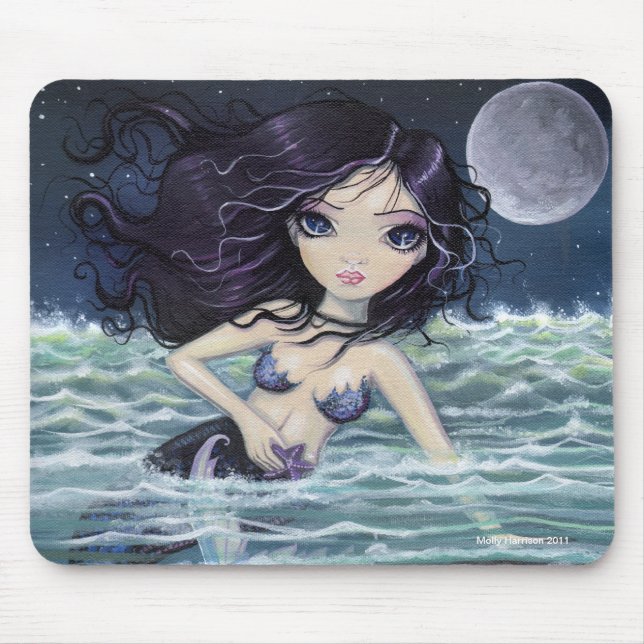 Tapis de souris Mermaid au milieu de la mer douce (Devant)
