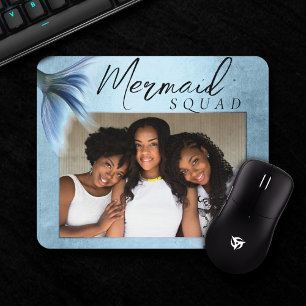 Tapis De Souris Mermaid Crew Ice Blue   Muted Glam Friends Photo
