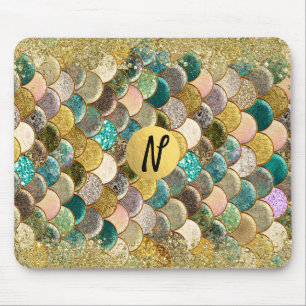 Tapis De Souris Mermaid Ocean Sea Scales Glamor Chic Parties scint