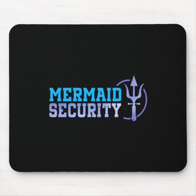 Tapis De Souris Mermaid Security Halloween Costume Dad Men Boy  (Devant)