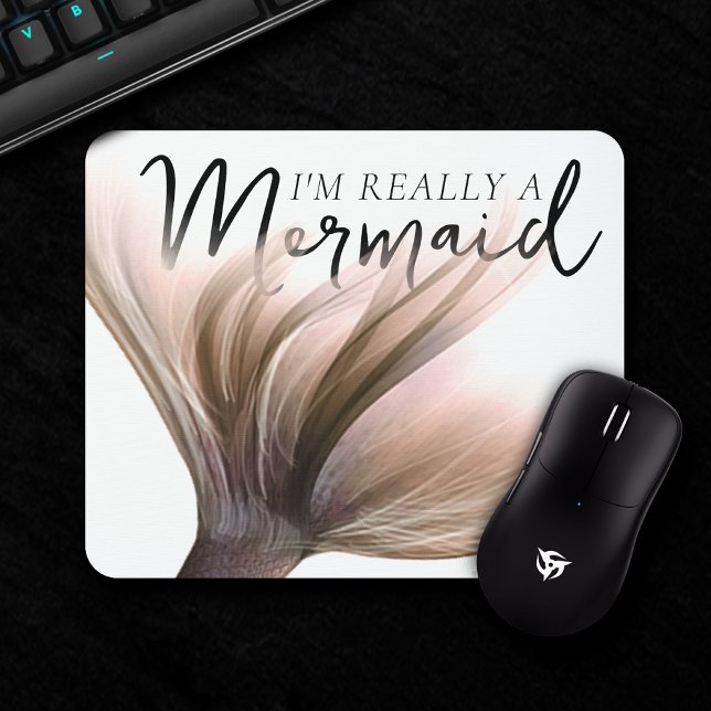 Tapis De Souris #MermaidLife Im Really a Mermaid | Rose Gold Tail (Créateur téléchargé)