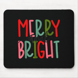 Tapis De Souris Merry And Bright Christmas Women Girls Kids Toddle
