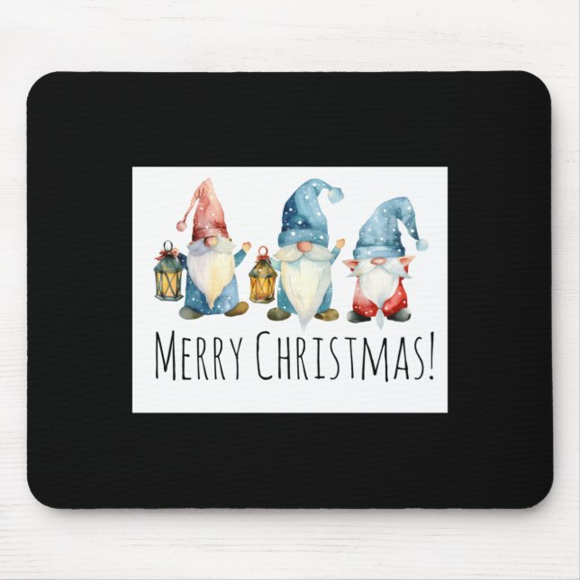 Tapis De Souris Merry Christmas Cute Christmas Gnomes  (Devant)
