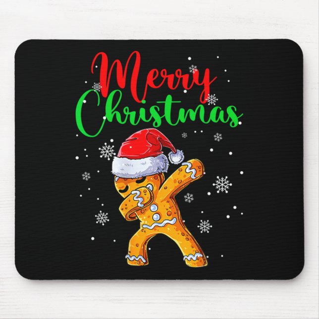 Tapis De Souris Merry Christmas Dab Gingerbread Xmas Christmas Coo (Devant)
