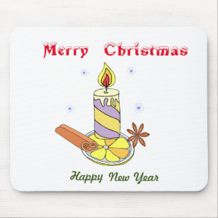 Tapis De Souris Merry christmas Happy New Year      