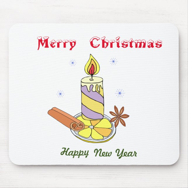 Tapis De Souris Merry christmas Happy New Year       (Devant)