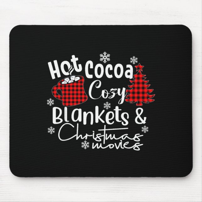 Tapis De Souris Merry Christmas Hot Cocoa Cozy Blankets &amp; Chri (Devant)
