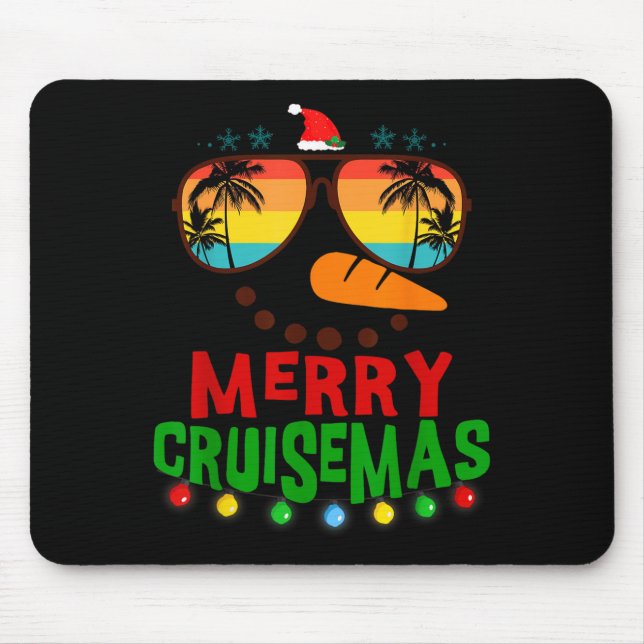 Tapis De Souris Merry Cruisemas 2025 Christmas Santa Snowman Cruis (Devant)