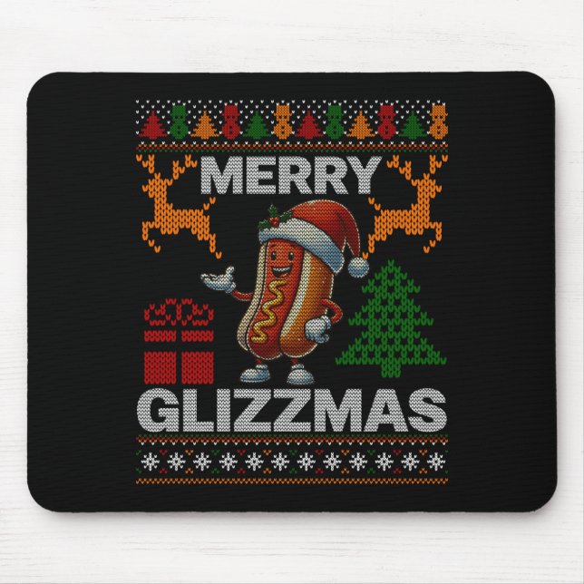 Tapis De Souris Merry Glizzmas -christmas Glizy Matching Family Ug (Devant)
