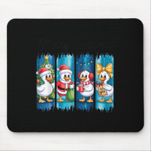Tapis De Souris Merry Goosemas Fête de Noël Canards de Fête