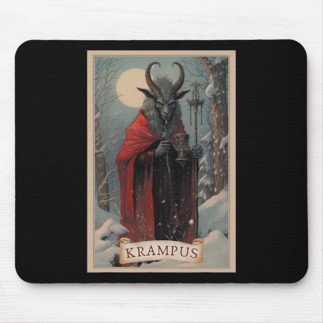 Tapis De Souris Merry Krampus Christmas Xmas Horror Ugly Sweater E (Devant)
