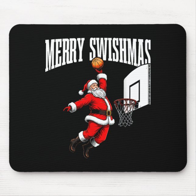 Tapis De Souris Merry Swishmas Basketball Ugly Christmas Xmas Men  (Devant)