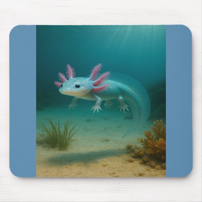Tapis De Souris Merveille sous-marine : l'Axolotl (Devant)