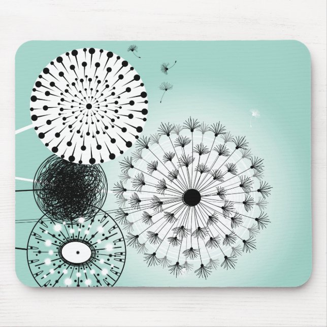 Tapis De Souris Merveilleux Dandelions Blue Mousepad (Devant)