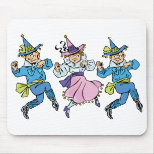 Tapis De Souris Merveilleux Magicien d'Oz, Mignons Munchkins Danse
