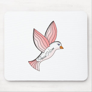 Tapis De Souris Merveilleux Peace and Love Dove
