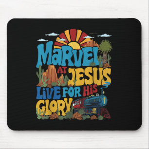 Tapis De Souris Merveillez-Vous De Jésus Vbs 2025 Vivre Pour La Gl