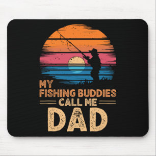 Tapis De Souris Mes amis de pêche m'appellent Papa Retro Vintage G