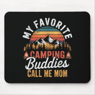 Tapis De Souris Mes Amoureux De Camping Favoris Appelez-Moi Maman