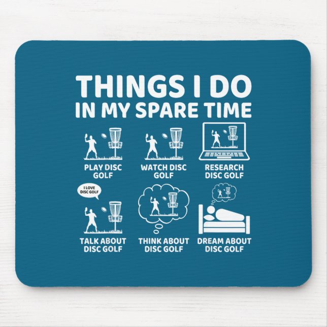 Tapis De Souris Mes Choses Disc Golf de Temps Libre (Devant)