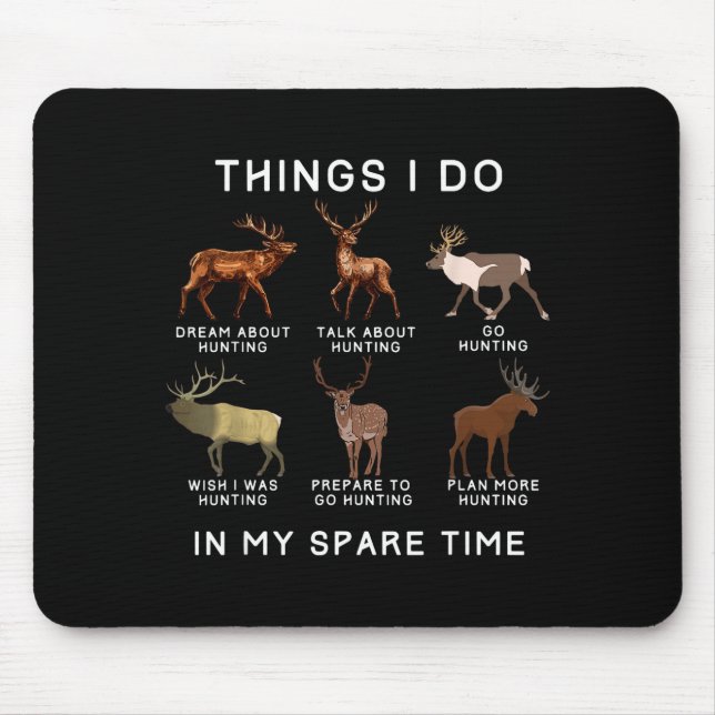 Tapis De Souris Mes Choses Temps Libre Elk Cerf (Devant)