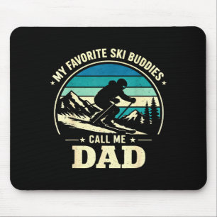 Tapis De Souris Mes copains de ski préférés m'appellent Papa Skian