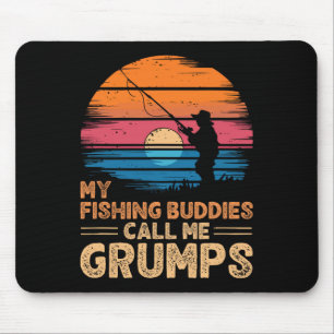 Tapis De Souris Mes Épouses De Pêche M'Appelent Grumps Retro Vinta