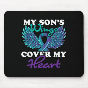 Tapis De Souris Mes fils ailes couvrent mon coeur Prévention du su