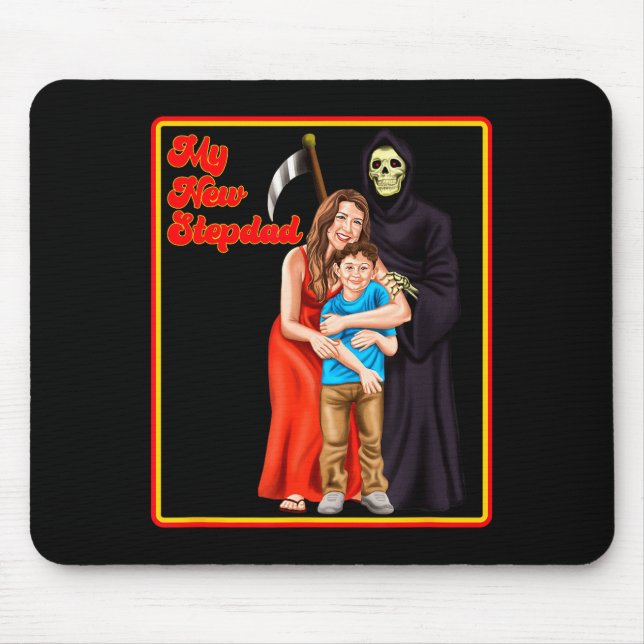 Tapis De Souris Mes nouveaux t-shirts ironiques de beau-père - Mèm (Devant)