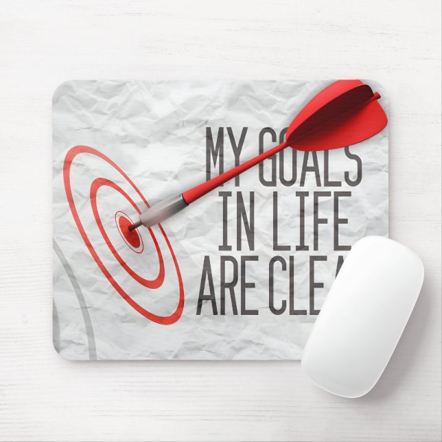 Tapis De Souris "Mes objectifs sont clairs" Motivation Affirmation (Avec souris)