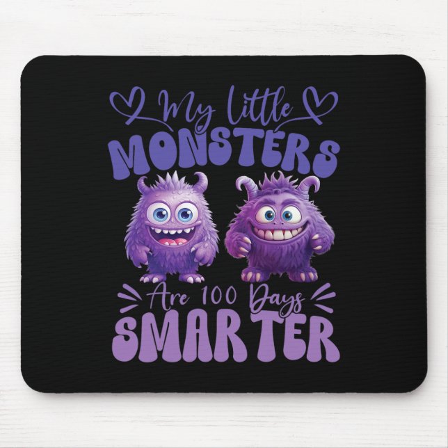 Tapis De Souris Mes Petits Monstres Sont 100 Jours Plus Smarter Fl (Devant)