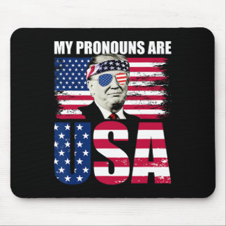 Tapis De Souris Mes pronoms sont les États-Unis Donald Trump patri